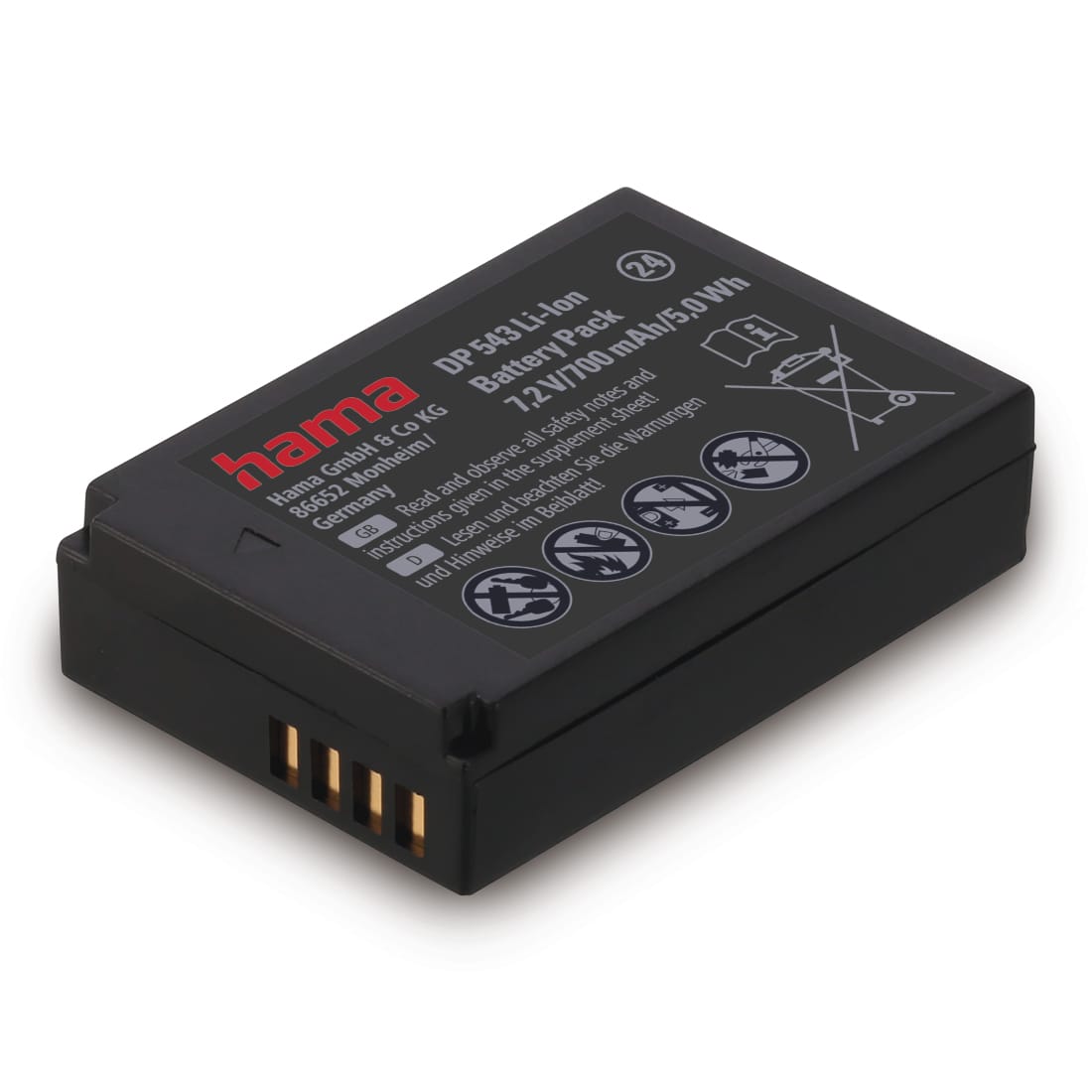 BATERIA 7,2V 700MAH DP 543 Para CANON LP-E12 HAMA