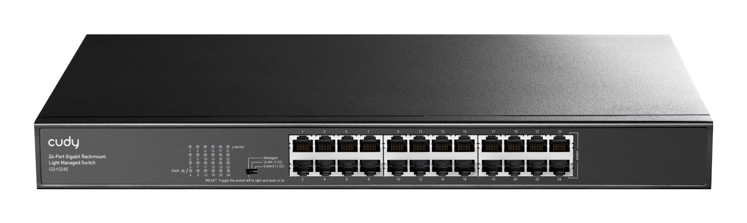 Switch 24-Portas Gigabit Light Managed Rack GS1024E Cudy