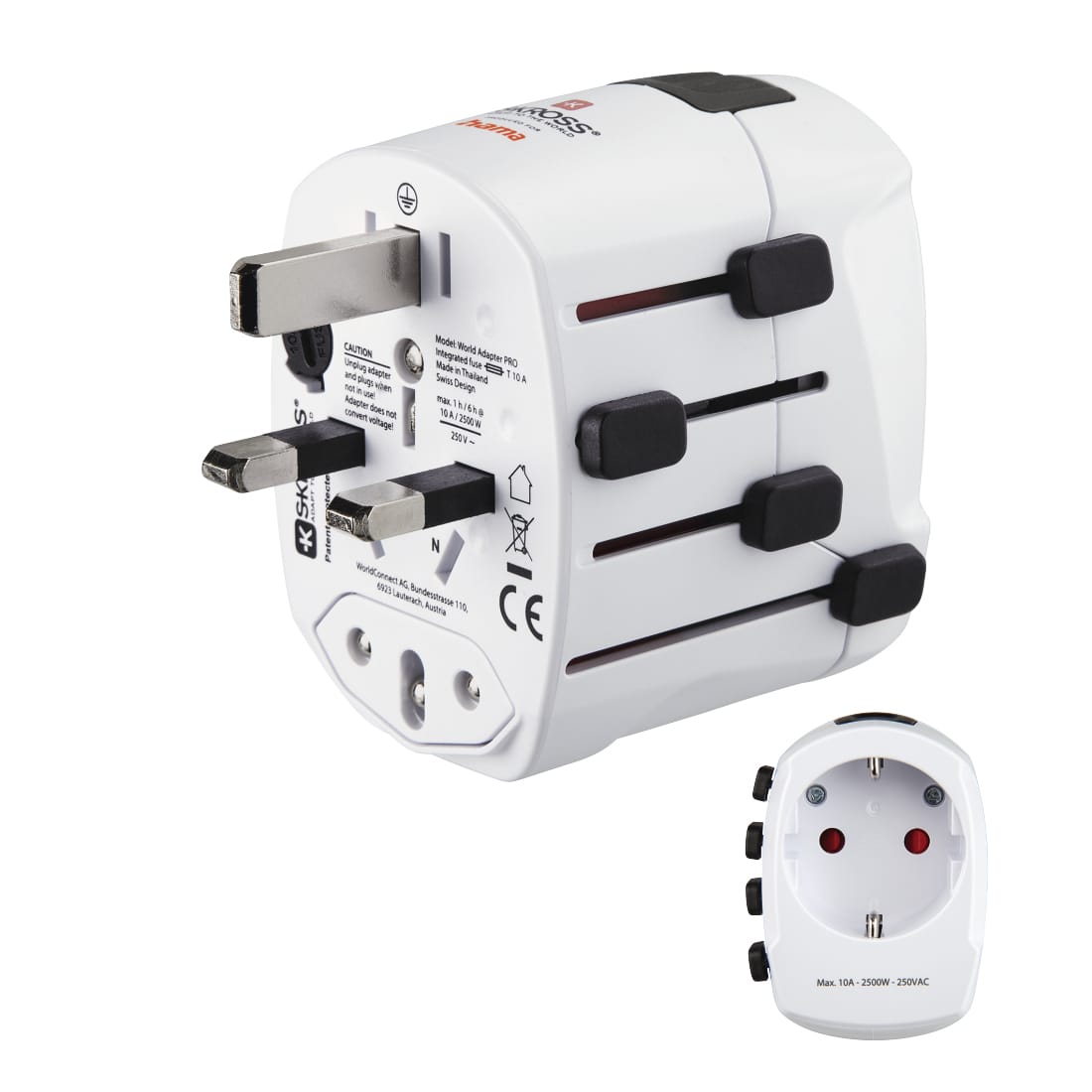 ADAPTADOR DE VIAGEM ‘WORLD TRAVEL’ 3 PINOS HAMA