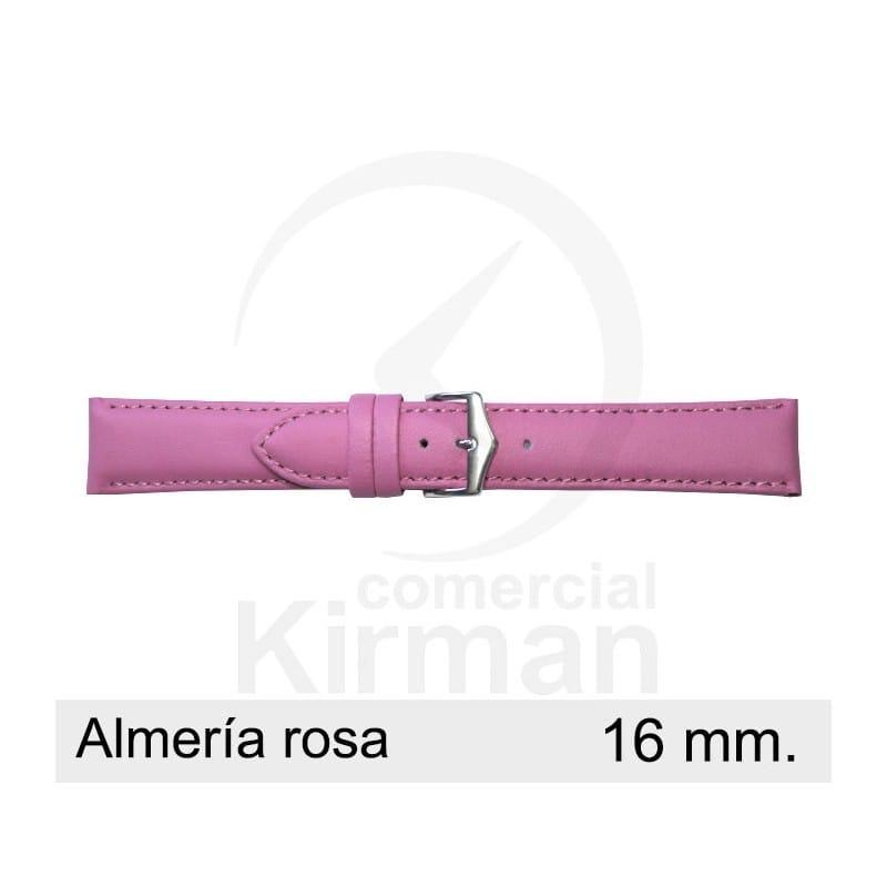 BRACELETE COURO ROSA 16MM ALMERIA