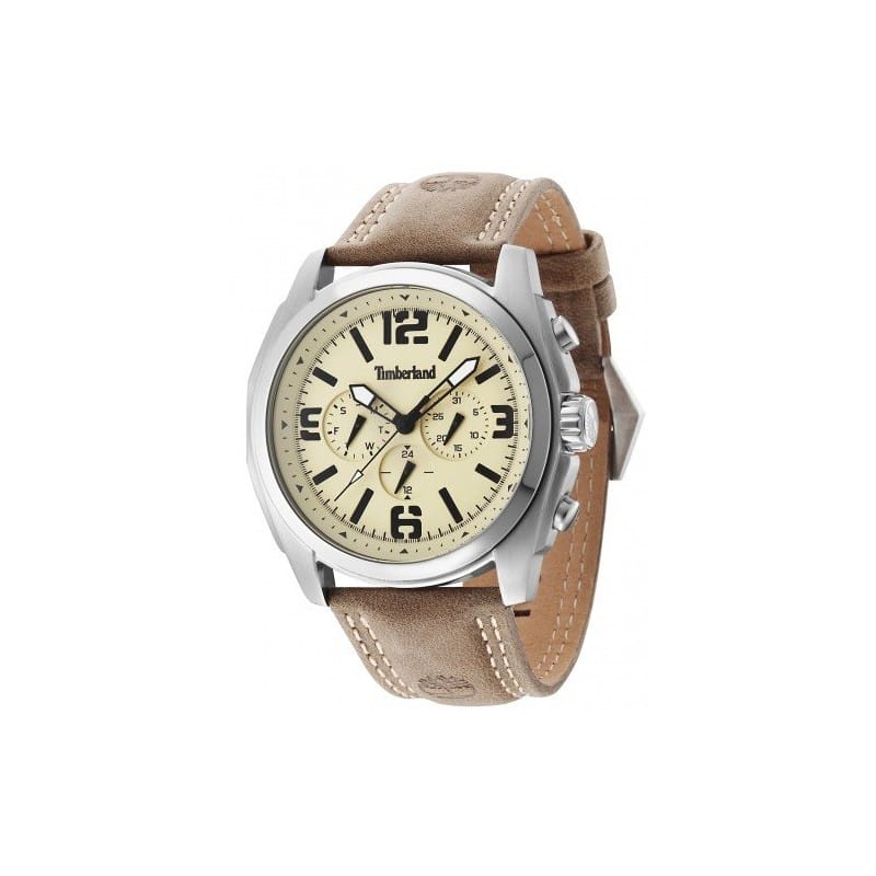 Relógio Timberland Brattleboro Para Homem Em Bege/Couro