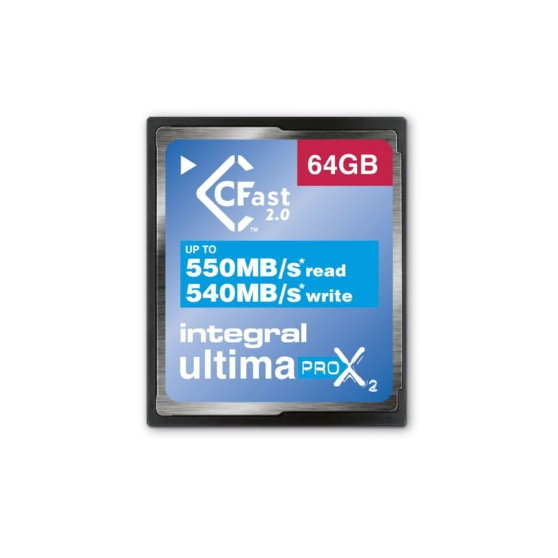 Cartão De Memória Compacto Rápido Card 64GB UPRO 550MB/s Read, 540MB/s Write INTEGRAL