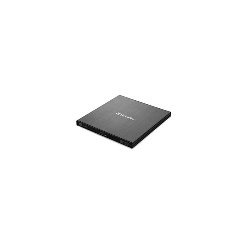 Gravador Blueray Slim Externo USB-C Preto VERBATIM