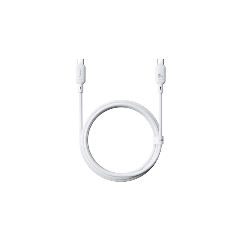 CABO BASEUS SILKY FC CABLE TYPE-C TO TYPE-C 100W 2M WHITE
