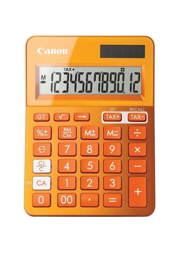 CALCULADORA LS-123K LARANJA 12 DIGITOS CANON
