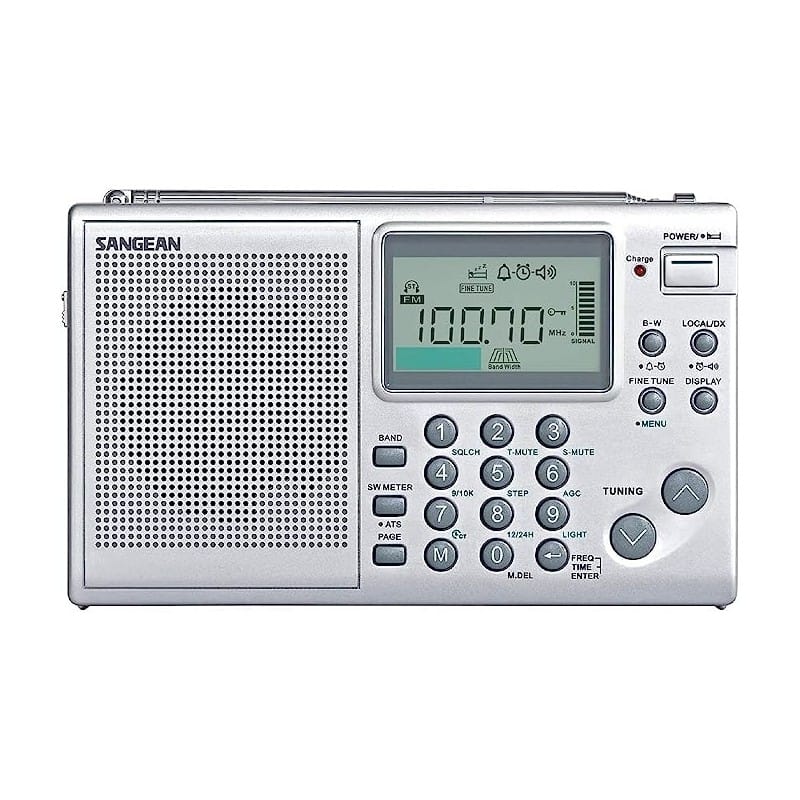 Rádio Receptor de banda mundial Digital – FM/AM/Ondas Curtas SANGEAN