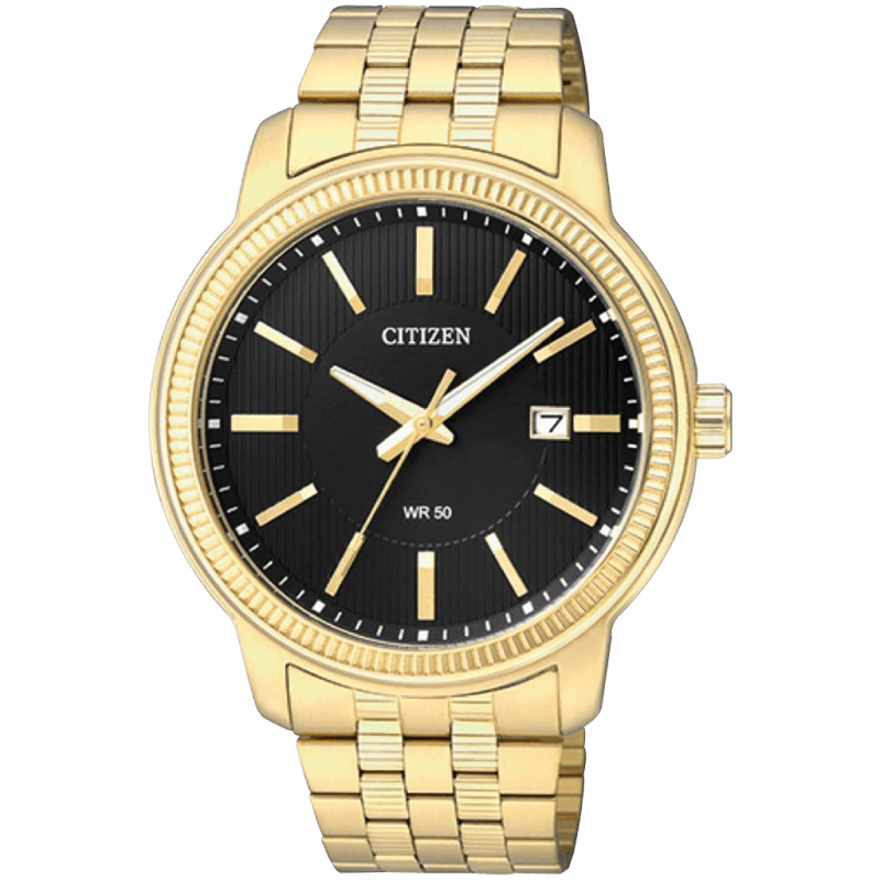 Relógio Citizen WR50 Para Homem Em Preto/Dourado