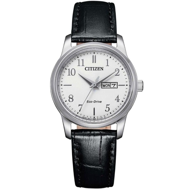 Relógio Citizen Eco-Drive Para Mulher Em Branco/Couro