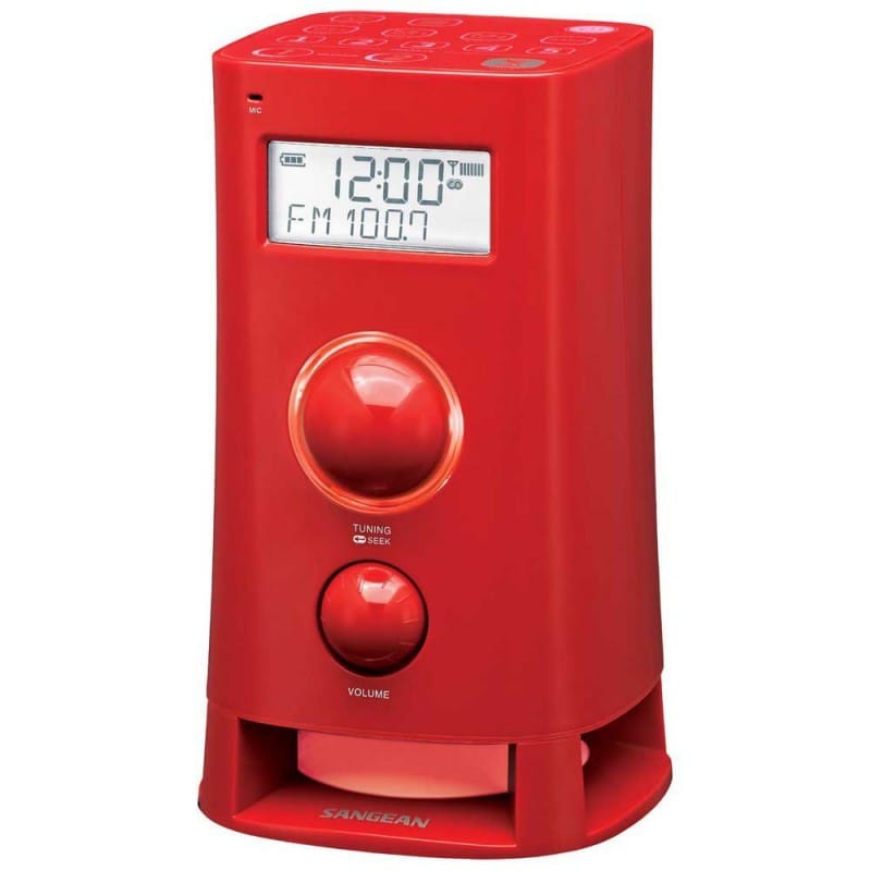 Rádio Despertador Digital Vermelho FM/AM Tela LCD 2.5′ SANGEAN