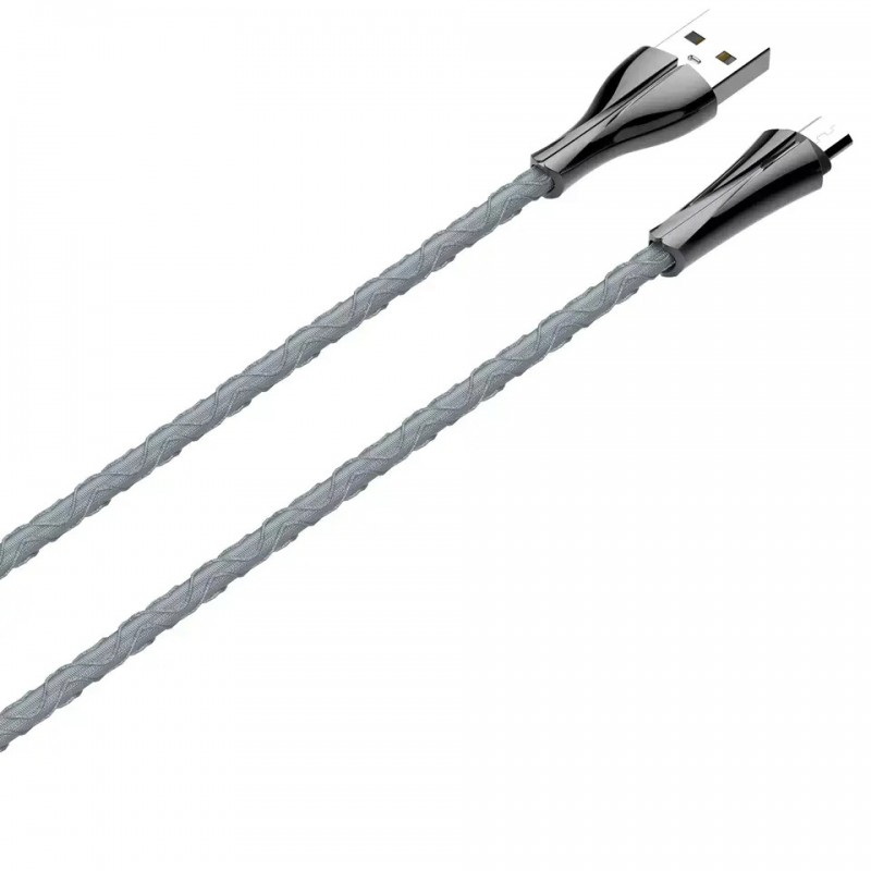 CABO LDNIO USB-A - USB-C SUPER RAPIDO 1M CINZA