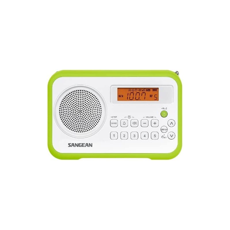 Rádio (Branco/Verde – Digital – 10 – Bateria) SANGEAN